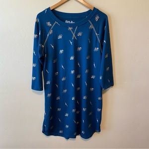 Harry Potter Scar Lightening Bolt Sleep Shirt Pajamas S/M